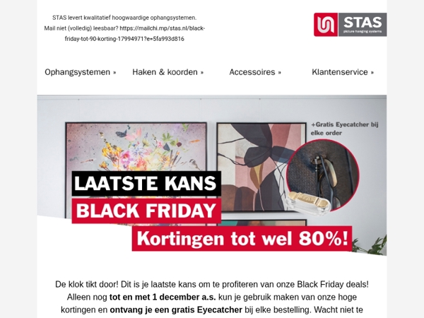 LAATSTE KANS - BLACK FRIDAY | tot 80% korting