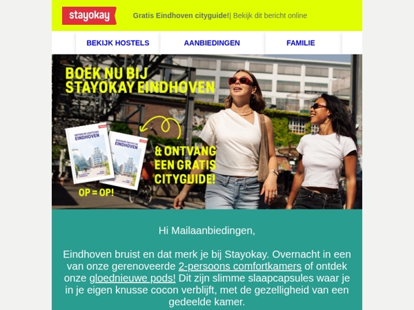 🎁 Gratis cityguide bij Stayokay Eindhoven! 