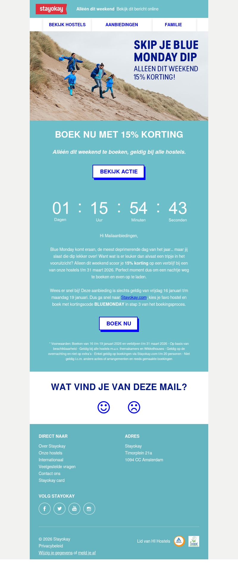 ⏰ Alléén dit weekend: 15% korting op alle hostels! ⏰ ⏰ Alléén dit weekend: 15% korting op alle hostels! ⏰
