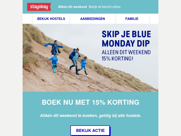 ⏰ Alléén dit weekend: 15% korting op alle hostels! ⏰