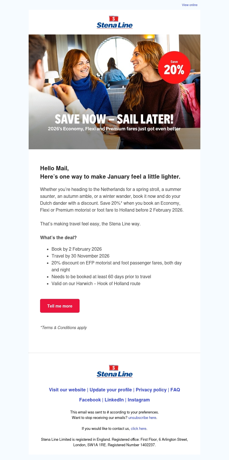 Book by 2 February for 20% off 2026 trips to Holland! Book by 2 February for 20% off 2026 trips to Holland!