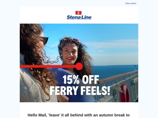There’s still time to get the ferry-holiday feels with 15% off fares to Holland!