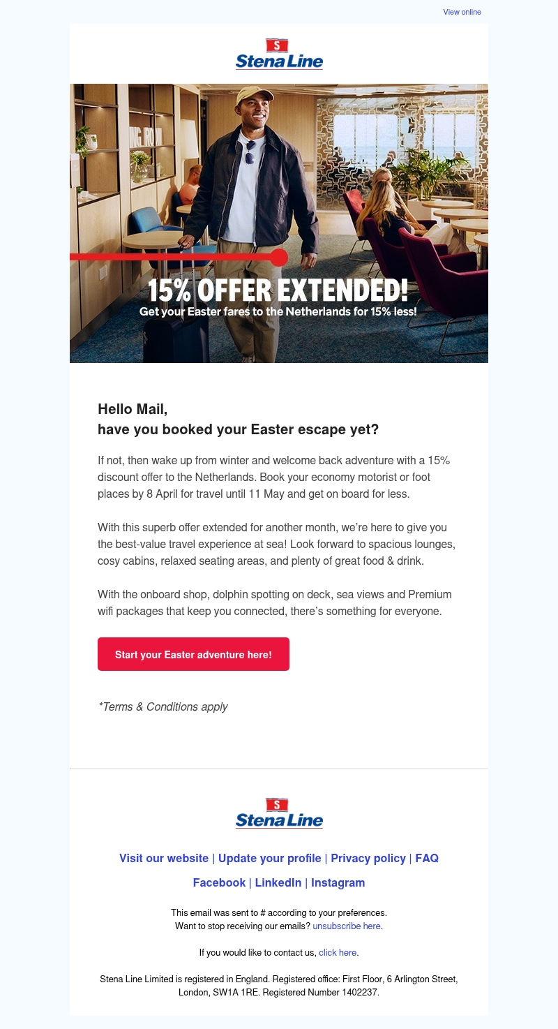 Get your Easter fares to the Netherlands for 15% less! Get your Easter fares to the Netherlands for 15% less!