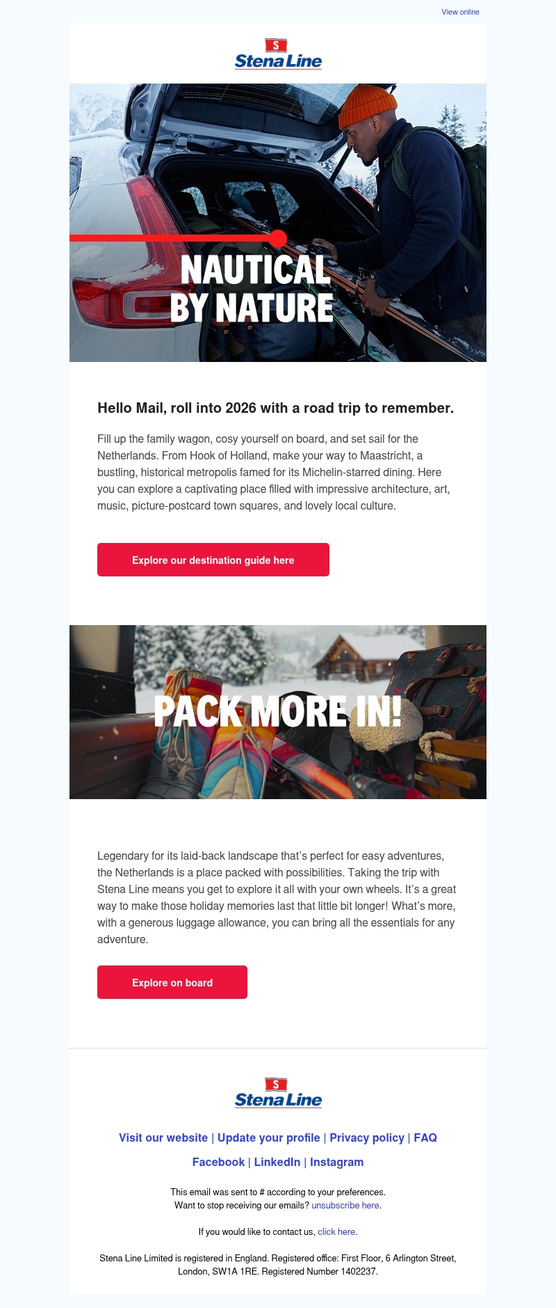 Embark on a year of new adventures by ferry with Stena Line Embark on a year of new adventures by ferry with Stena Line