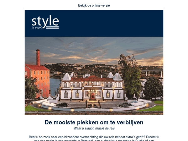 De mooiste plekken om te verblijven