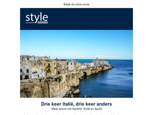 Drie keer Italië, drie keer anders