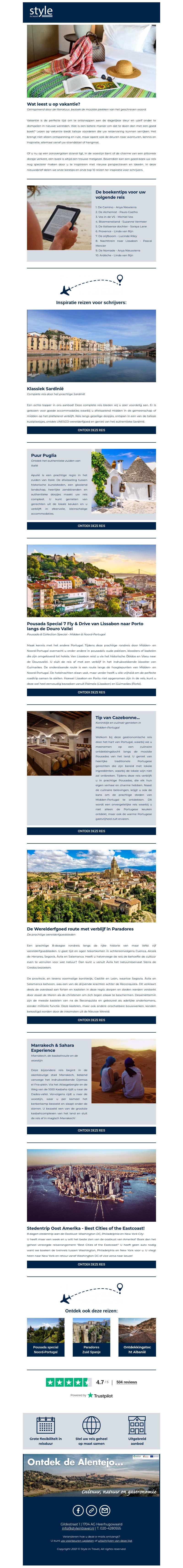 Style in Travel | Wat leest u op vakantie? Style in Travel | Wat leest u op vakantie?