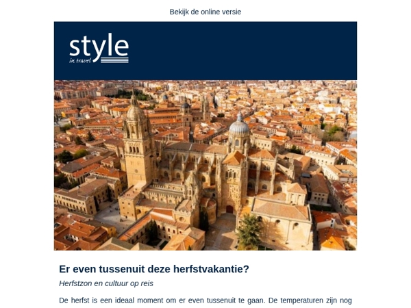 Er even tussenuit deze herfstvakantie?