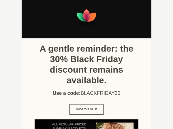 Shop Black Friday – Save 30%