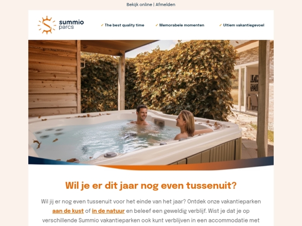Wil je er dit jaar nog even tussenuit? 🏘️
