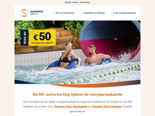 ⚡ BOOM! Nú 50% extra korting tijdens de voorjaarsvakantie