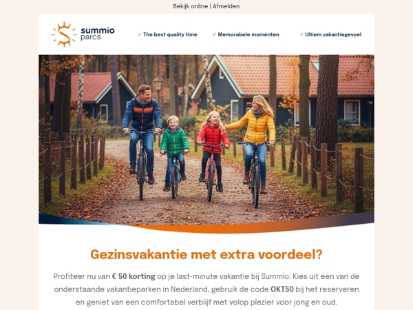 Ontvang € 50 korting op je last-minute vakantie!