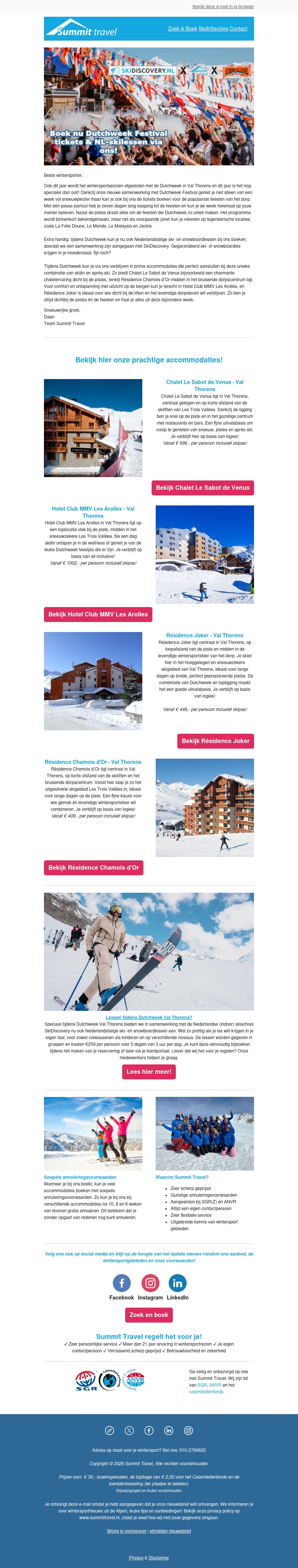 Dutchweek Val Thorens boeken bij Summit Travel!๐ Dutchweek Val Thorens boeken bij Summit Travel!๐