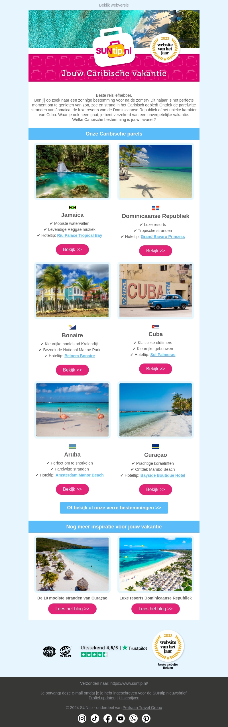 Ontsnap naar de zon dit najaar Ontsnap naar de zon dit najaar