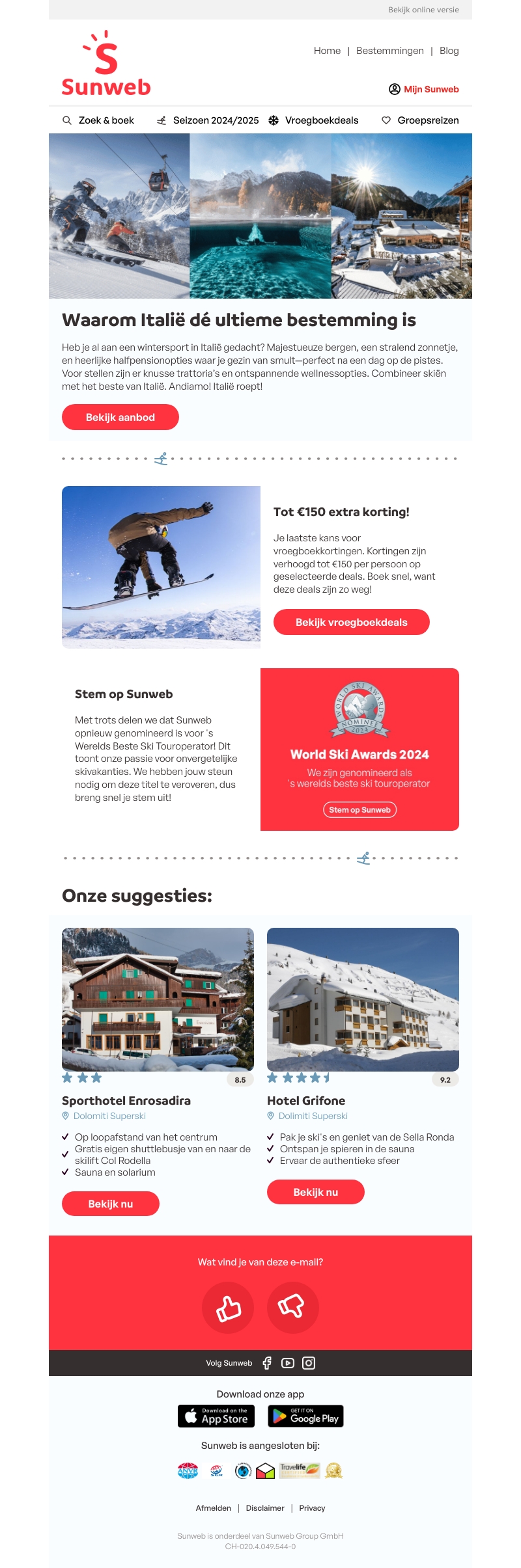 🎿 Je laatste kans op vroegboekkorting, Mail! 🎿 Je laatste kans op vroegboekkorting, Mail!