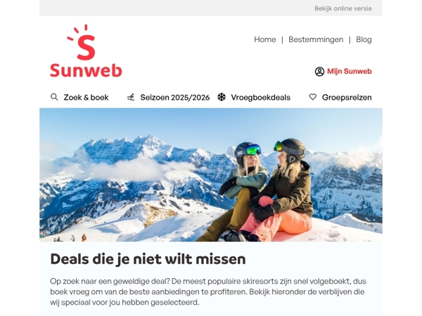 Ontdek onze beste deals op dit moment, Mail ❄️⛷️