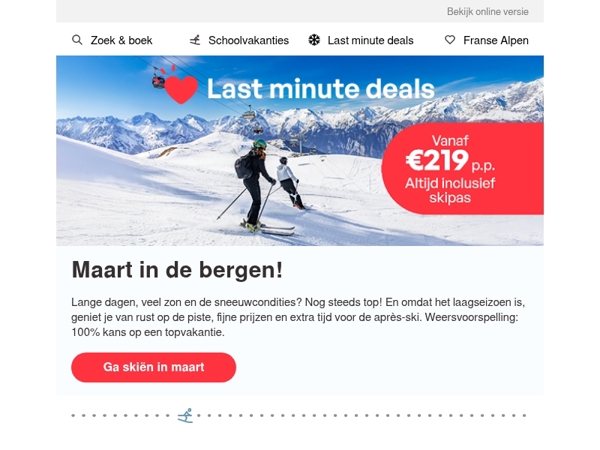 Maart = meer zon, topcondities & fijne prijzen! ☀️