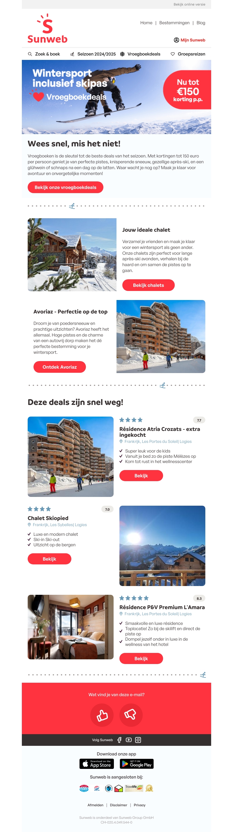 Vroegboeken = skiën met korting Mail! ⛷️ Vroegboeken = skiën met korting Mail! ⛷️