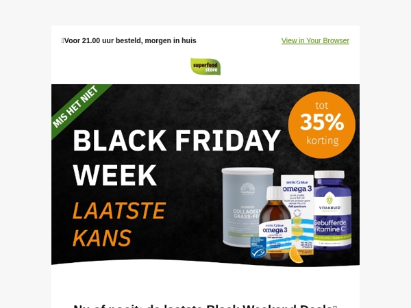 Laatste kans: Black Weekend Deals 🖤