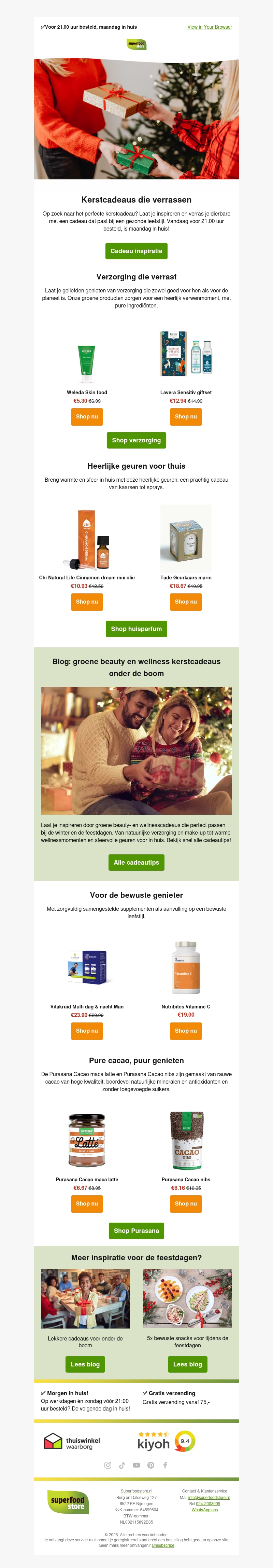 Kerstcadeaus voor wie bewust kiest π Kerstcadeaus voor wie bewust kiest π