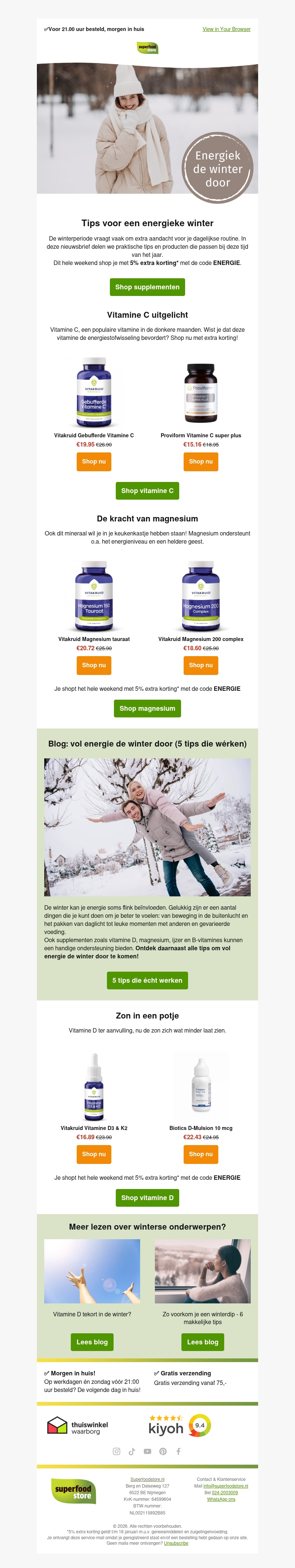 Energiek de winter door? Energiek de winter door?