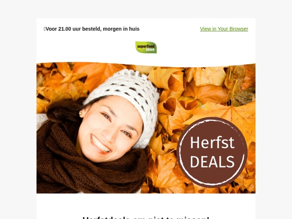 Mis onze Herfst DEALS niet! 🍂