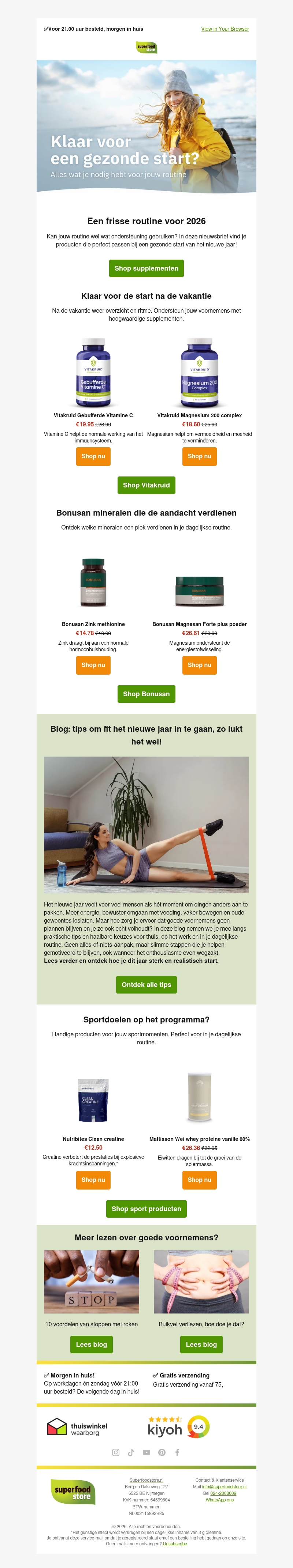 Ondersteuning bij je goede voornemens Ondersteuning bij je goede voornemens