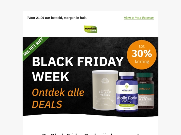 De Black Friday Deals zijn begonnen 🖤