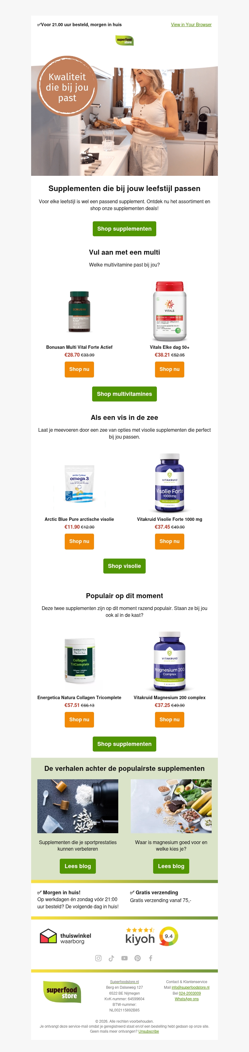 Shop onze Supplementen Deals Shop onze Supplementen Deals