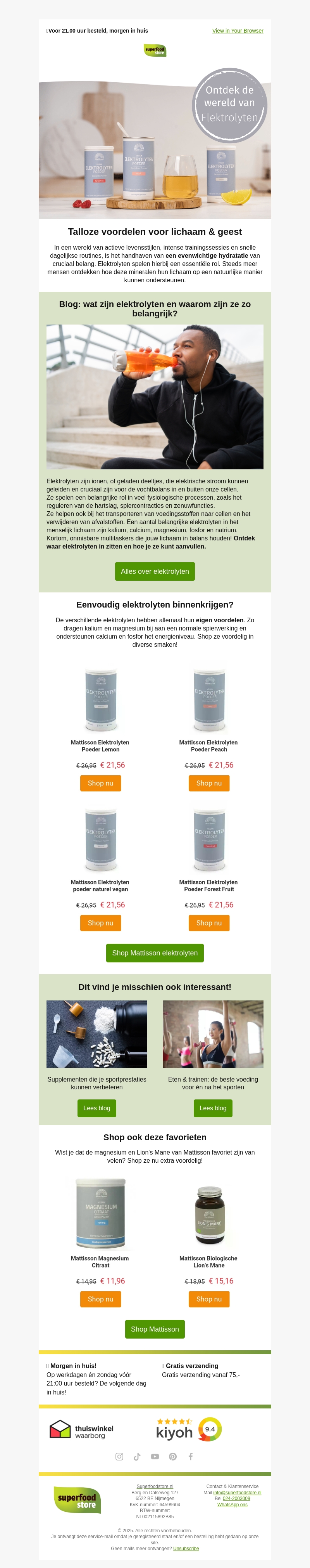 Elektrolyten: kleine mineralen, grote rol⚡ Elektrolyten: kleine mineralen, grote rol⚡