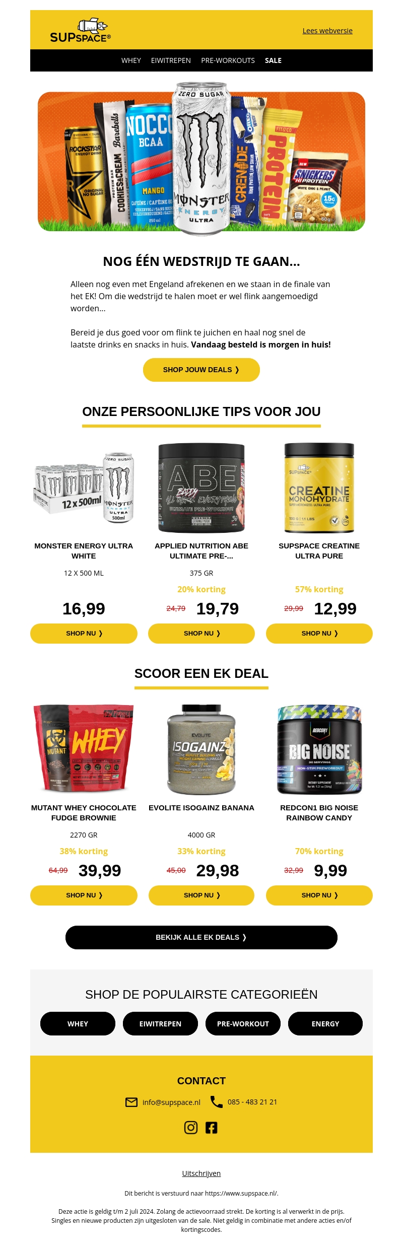 ⚽ Klaar voor de afstrap? Shop drinks & snacks met korting ⚽ Klaar voor de afstrap? Shop drinks & snacks met korting