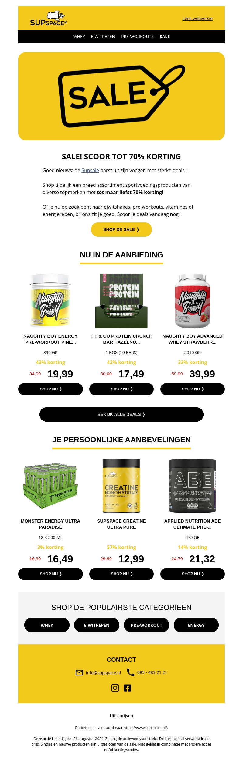 🚨 SALE: tot 70% korting 🚨 SALE: tot 70% korting