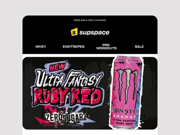 30% korting op Monster Energy Ruby Red 🔥
