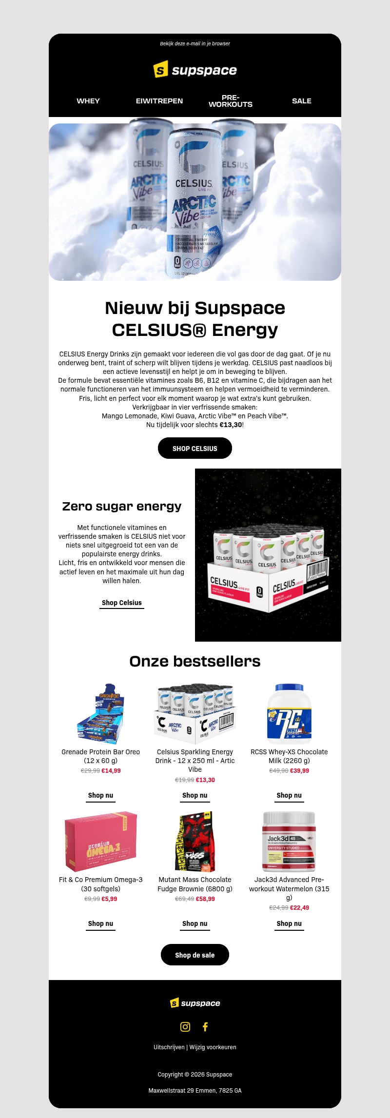 CELSIUS® Energy, zero sugar energy voor elke dag CELSIUS® Energy, zero sugar energy voor elke dag