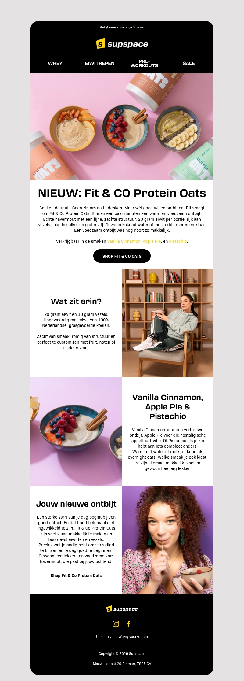 NIEUW: Fit&Co Protein Oats - wordt dit jouw nieuwe ontbijt? NIEUW: Fit&Co Protein Oats - wordt dit jouw nieuwe ontbijt?