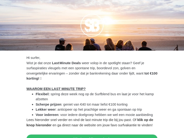 Last minute surf deals