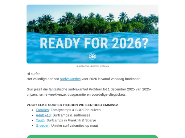 Ontdek nu ons aanbod voor 2026