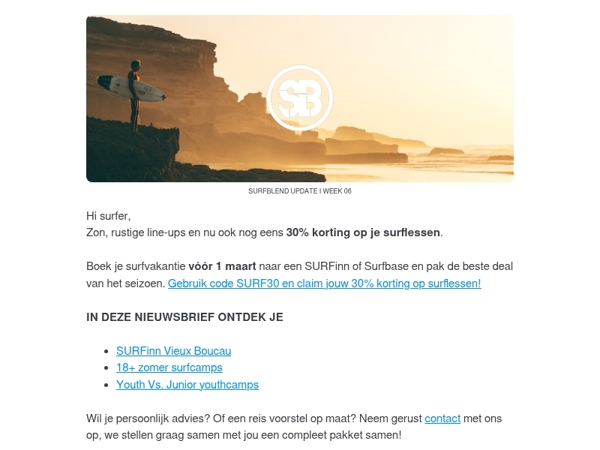 Portugal spring deal: korting op je surflessen! 