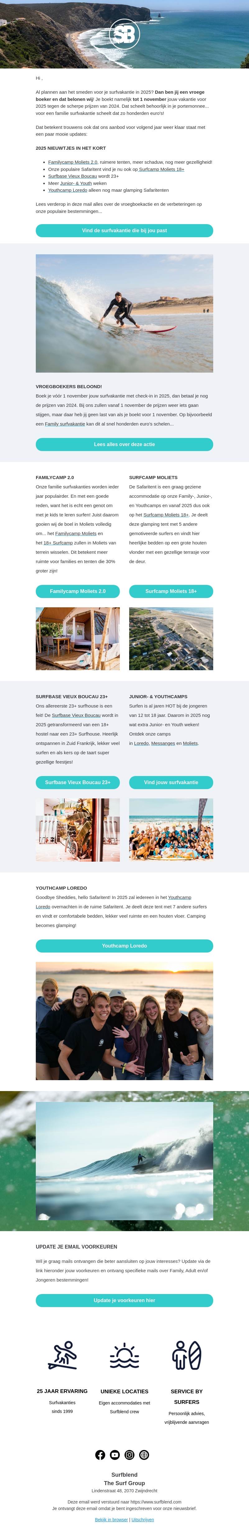 Vroegboekkorting 2025 Vroegboekkorting 2025