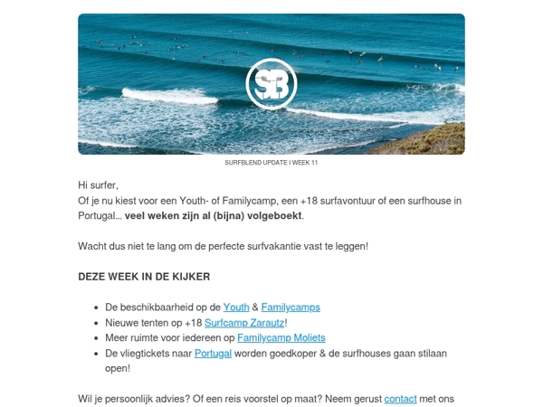 De plaatsen zijn beperkt!