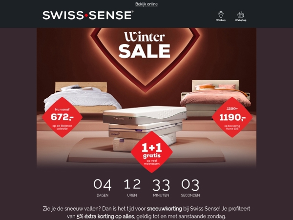 5% éxtra sneeuwkorting op alles ❄️