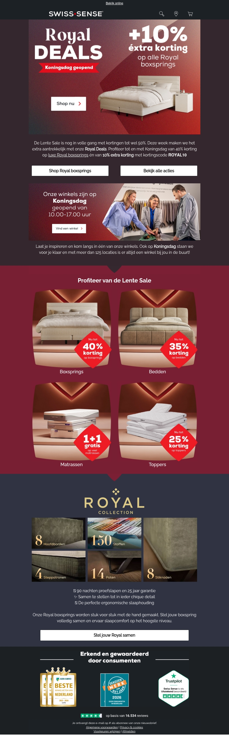 👑 Royal Deals +10% éxtra korting 👑 Royal Deals +10% éxtra korting