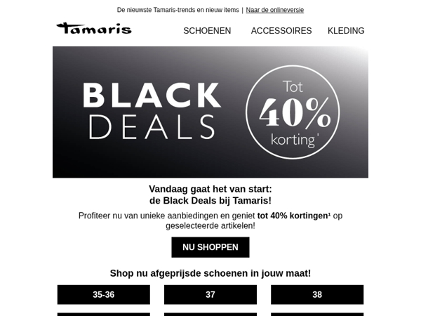 Black Deals: tot 40% korting op geselecteerde artikelen!