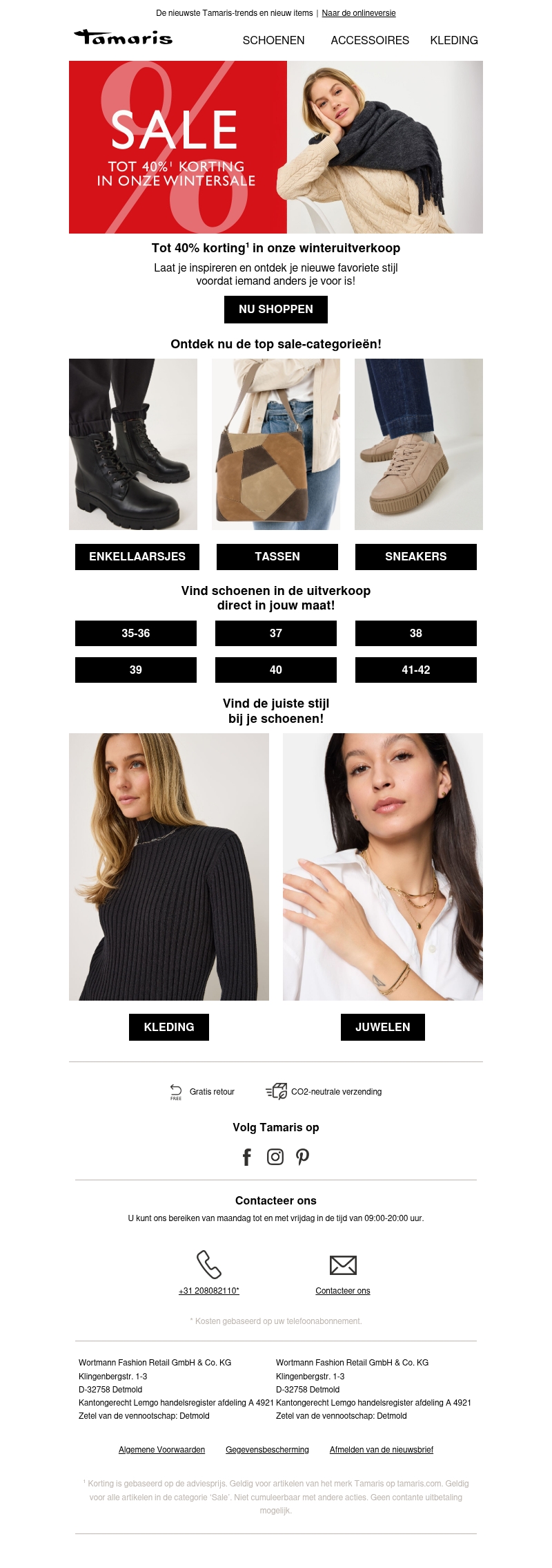 Tot 40% korting in onze winteruitverkoop ❄️ Tot 40% korting in onze winteruitverkoop ❄️