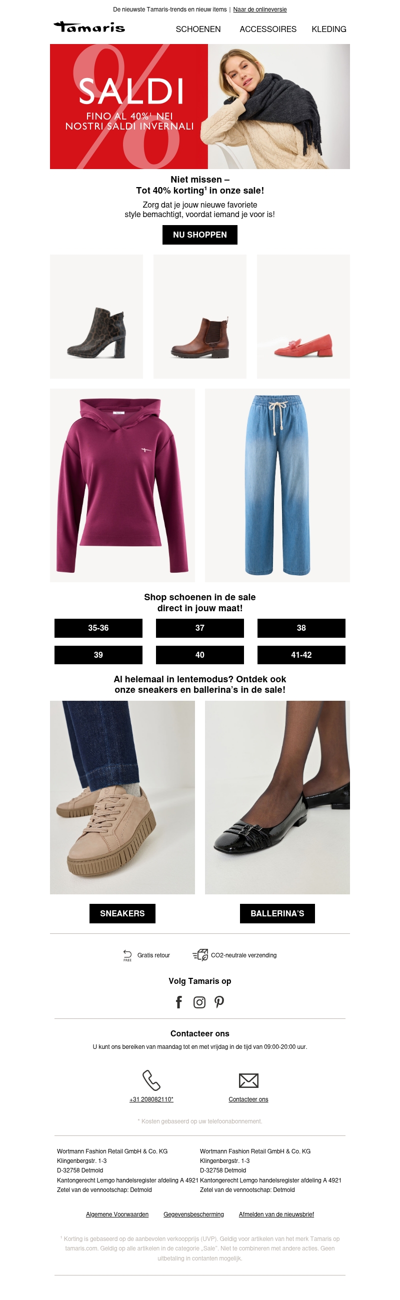 Niet missen: tot 40% korting in de sale ❤️ Niet missen: tot 40% korting in de sale ❤️