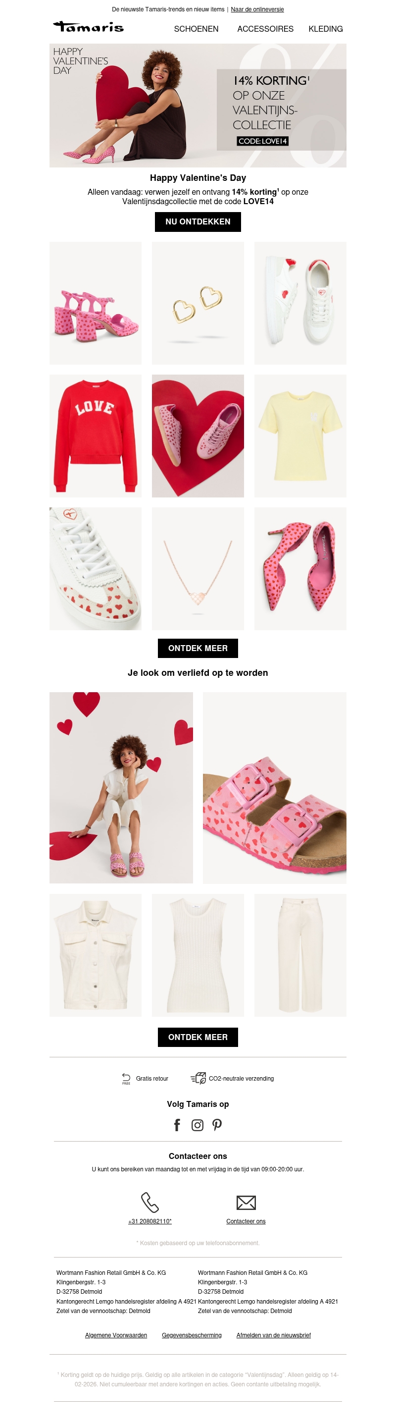 14% korting op onze Valentijnsdagcollectie ❤️ 14% korting op onze Valentijnsdagcollectie ❤️