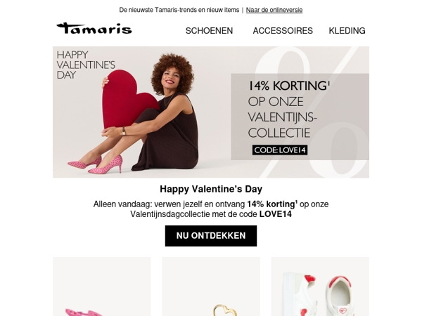 14% korting op onze Valentijnsdagcollectie ❤️‍