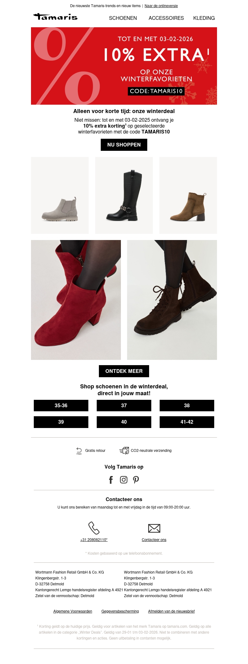 Winterdeal: 10% extra korting op geselecteerde winterfavorieten ๐ฉตโ๏ธ Winterdeal: 10% extra korting op geselecteerde winterfavorieten ๐ฉตโ๏ธ