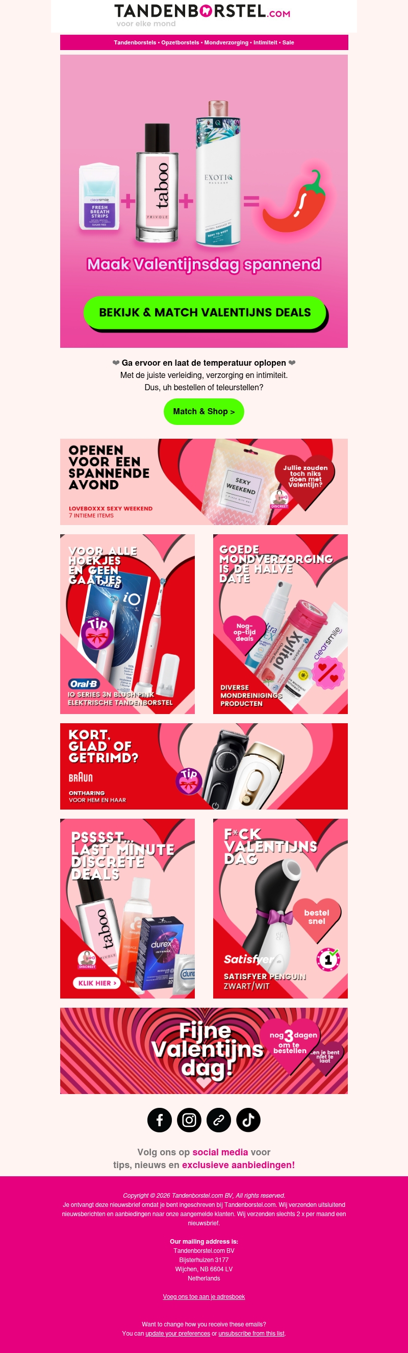 Maak Valentijnsdag spannend! π₯ Valentijnsdag deals! Maak Valentijnsdag spannend! π₯ Valentijnsdag deals!