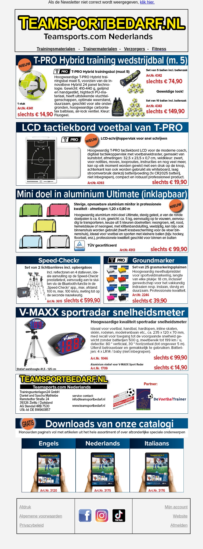 NIEUW! Voetbal - T-PRO Hybrid trainingsbal (maat 5) slechts € 14,90 NIEUW! Voetbal - T-PRO Hybrid trainingsbal (maat 5) slechts € 14,90